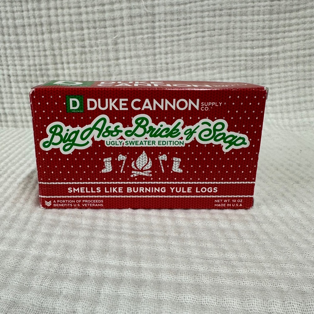 Duke Cannon Supply Bar Soap Big Ass Brick Ugly Sweater Edition Burning Yule Logs